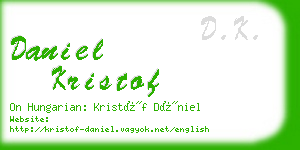 daniel kristof business card